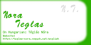 nora teglas business card