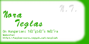 nora teglas business card